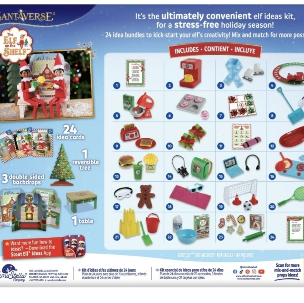 Elf On The Shelf 24 Day Prop Kit Ultimate Elf Ideas Kit Christmas New - Picture 2 of 6